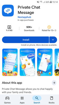 Android.Joker.2511 — приложение Private Chat Message в Google Play