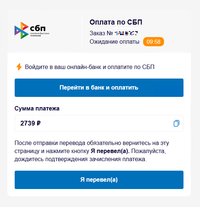 Поддельный маркетплейс: страница оплаты через СБП